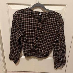 BP button down flannel top